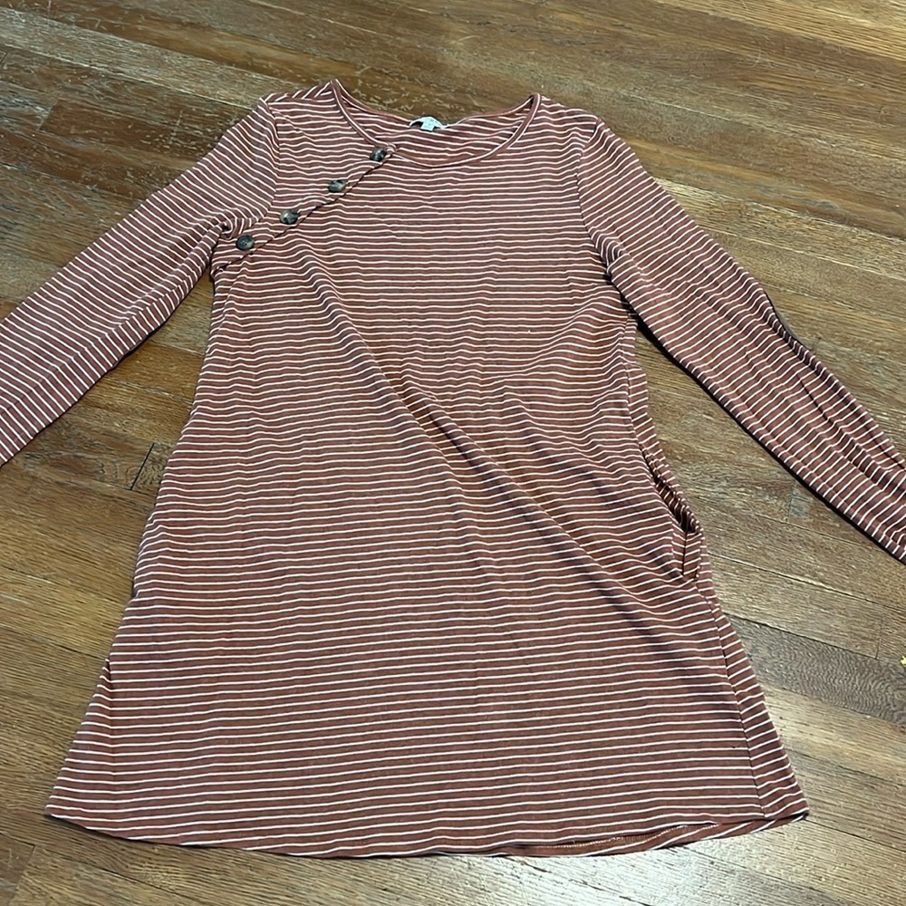 Umgee Striped Cotton Blend Dress